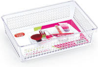 Forte Plastics Opberg Bakje/mandje/organizer - 24 X 16 Cm - Transparant - Opbergbox