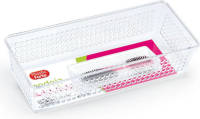Forte Plastics Opberg Bakje/mandje/organizer - 26 X 11 Cm - Transparant - Opbergbox