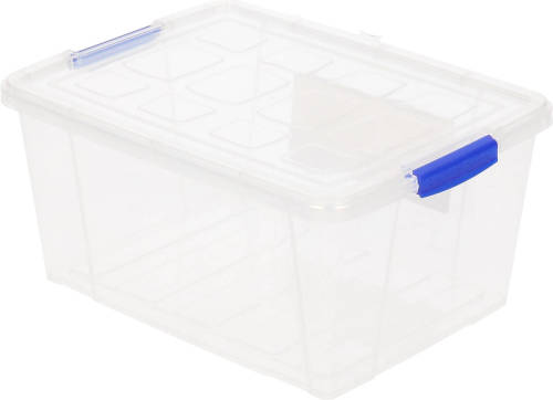 Forte Plastics Opbergbox Met Deksel - 1 Liter - Transparant - Kunststof - Opbergbox