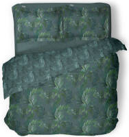 Linnick Dekbedovertrek Katoen Moriko Leaf - Green 200x200/220cm