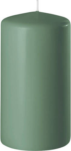 Enlightening Candles 1x Groene Cilinderkaars/stompkaars 6 X 12 Cm 45 Branduren - Stompkaarsen