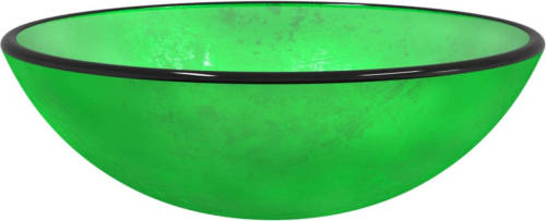 VidaXL Wasbak 42x14 Cm Gehard Glas Groen