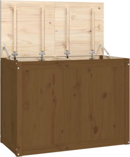 VidaXL Wasmand 88,5x44x66 Cm Massief Grenenhout Honingbruin