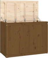 VidaXL Wasmand 88,5x44x66 Cm Massief Grenenhout Honingbruin