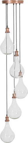 Light & Living - Hanglamp Quirina - 30x30x190 - Brons