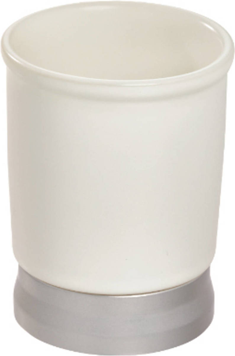 iDesign - Badkamer Drinkbeker, Keramiek/kunststof, Wit - iDesign Bexley