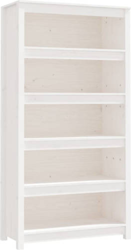 VidaXL Boekenkast 80x35x154 Cm Massief Grenenhout Wit