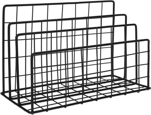 QUVIO Tijdschriften Organizer - Metaal - Zwart