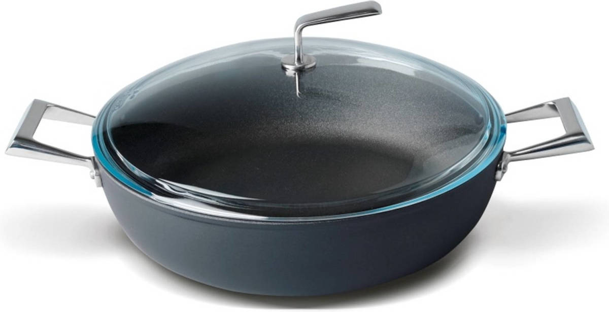 TVS Materia Materia Hapjespan Laag Met Pyrex Deksel 28cm