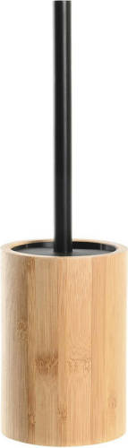 Items Wc/toiletborstel In Houder Naturel/zwart Bamboe Hout 36 X 10 Cm - Toiletborstels