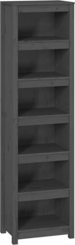 VidaXL Boekenkast 50x35x183 Cm Massief Grenenhout Grijs