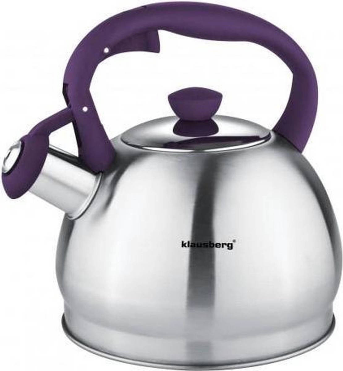KINGHOFF Klausberg Kb-7043 Fluitketel - 1,8l - Rvs - Alle Warmtebronnen - Paars