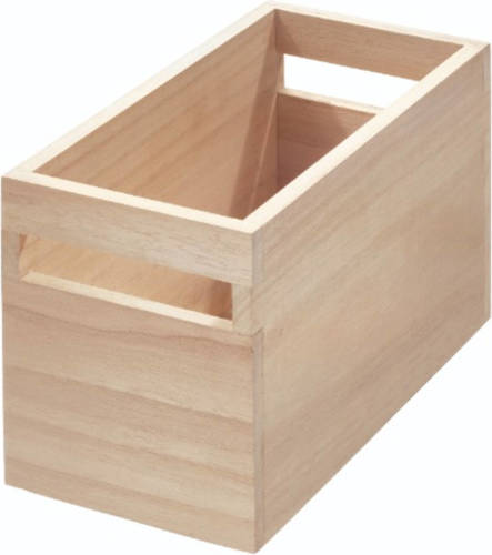 iDesign - Opbergbox Met Handvat, 25.4 X 12.7 X 15.5 Cm, Paulownia Hout - iDesign Eco Wood