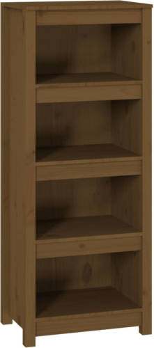 VidaXL Boekenkast 50x35x125,5 Cm Massief Grenenhout Honingbruin