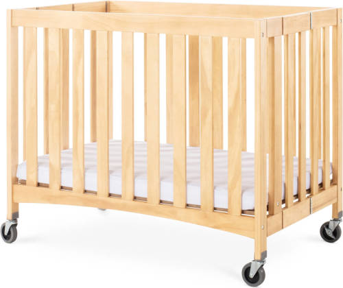 Foundations Travel Sleeper Inklapbaar Babybedje Van Hout Babybed Met Wieltjes