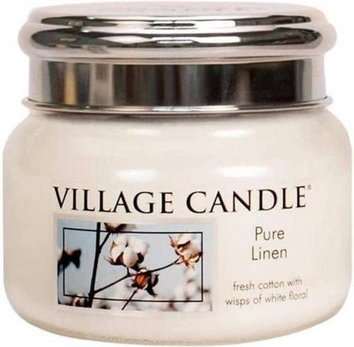 Village Candle Geurkaars Pure Linen 8 X 9,5 Cm Wax/glas Wit