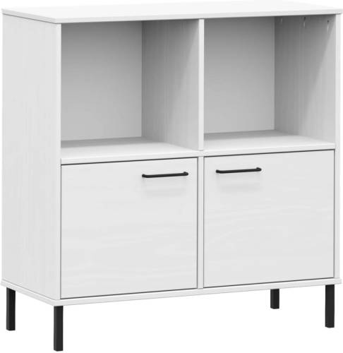 VidaXL Boekenkast Met Metalen Poten Oslo 90x35x90,5 Cm Hout Wit