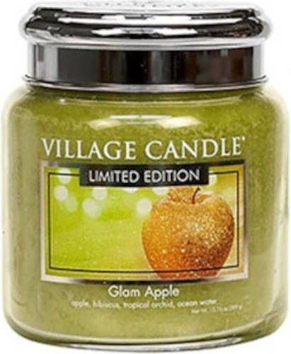 Village Candle Kaars Glam Apple 9,5 X 11 Cm Wax Lichtgroen