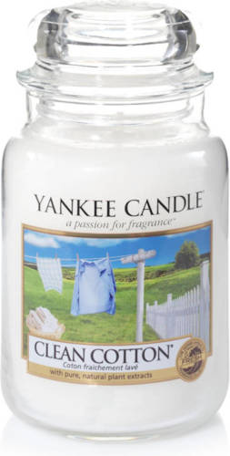 Yankee Candle - Clean Cotton Geurkaars - Large Jar - Tot 150 Branduren