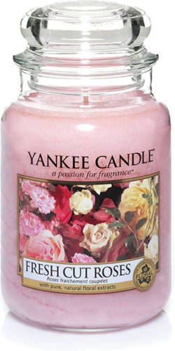 Yankee Candle - Fresh Cut Roses Geurkaars - Large Jar - Tot 150 Branduren