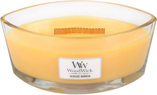 Woodwick - Ellipse Hearthwick Flame Geurkaars - Seaside Mimosa - Tot 50 Branduren