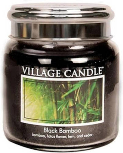 Village Candle Kaars Black Bamboo 9,5 X 11 Cm Wax Zwart