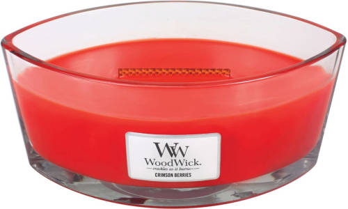 Woodwick - Ellipse Hearthwick Flame Geurkaars - Crimson Berries - Tot 50 Branduren