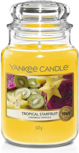 Yankee Candle - Tropical Starfruit Geurkaars - Large Jar - Tot 150 Branduren