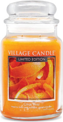 Village Candle Kaars Citrus Twist 10 X 15 Cm Wax Oranje