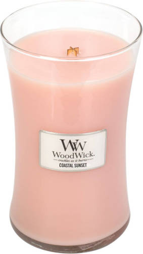 Woodwick - Large Hourglass Geurkaars - Coastal Sunset - Tot 130 Branduren