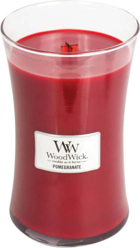 Woodwick - Large Hourglass Geurkaars - Pomegranate - Tot 130 Branduren