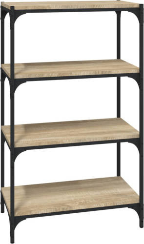 VidaXL Boekenkast 60x33x100 Cm Bewerkt Hout En Staal Sonoma Eiken