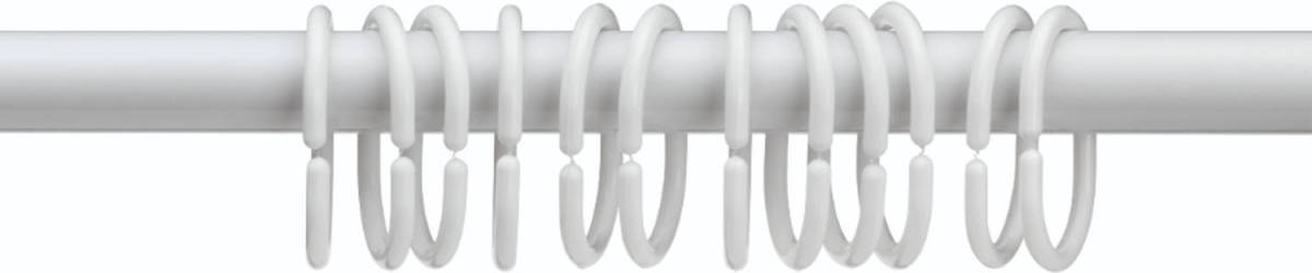 Cycle Douchegordijnringen - Set Van 12 Stuks - Wit - Kela