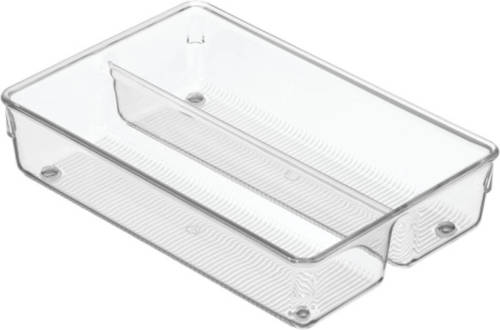 iDesign - Lade Organizer, 2 Vakken, 15.2 X 22.9 X 5.1 Cm, Kunststof, Transparant - iDesign Linus