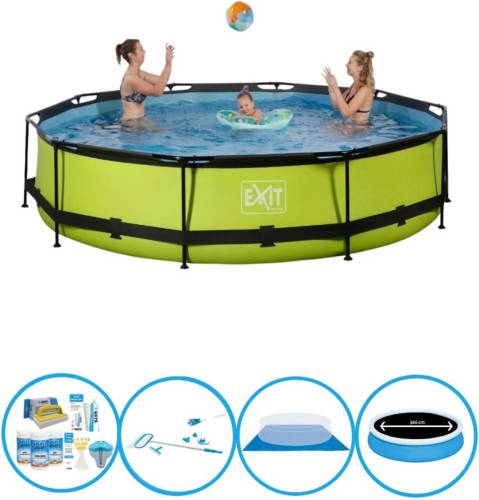 EXIT Toys Exit Zwembad Lime - Frame Pool ø360x76cm - Plus Accessoires