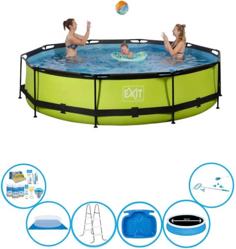 EXIT Toys Exit Zwembad Lime - Frame Pool ø360x76cm - Zwembad Super Set