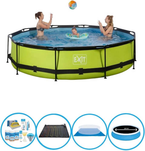 EXIT Toys Exit Zwembad Lime - Frame Pool ø360x76cm - Combi Deal