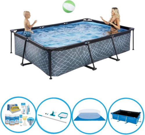 EXIT Toys Exit Zwembad Stone Grey - Frame Pool 300x200x65 Cm - Zwembad Deal