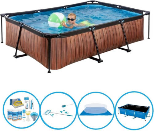 EXIT Toys Exit Zwembad Timber Style - Frame Pool 300x200x65 Cm - Plus Accessoires