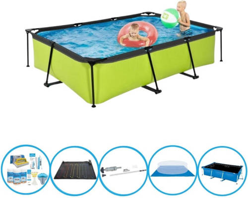 EXIT Toys Exit Zwembad Lime - Frame Pool 300x200x65 Cm - Zwembad Combi Deal