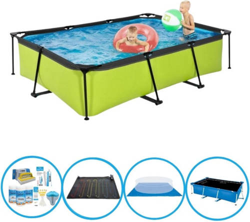 EXIT Toys Exit Zwembad Lime - Frame Pool 300x200x65 Cm - Combi Deal