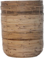 Giga Meubel Wasmand Rotan Ø35cm - Incl. Deksel - Wasmand Stripe