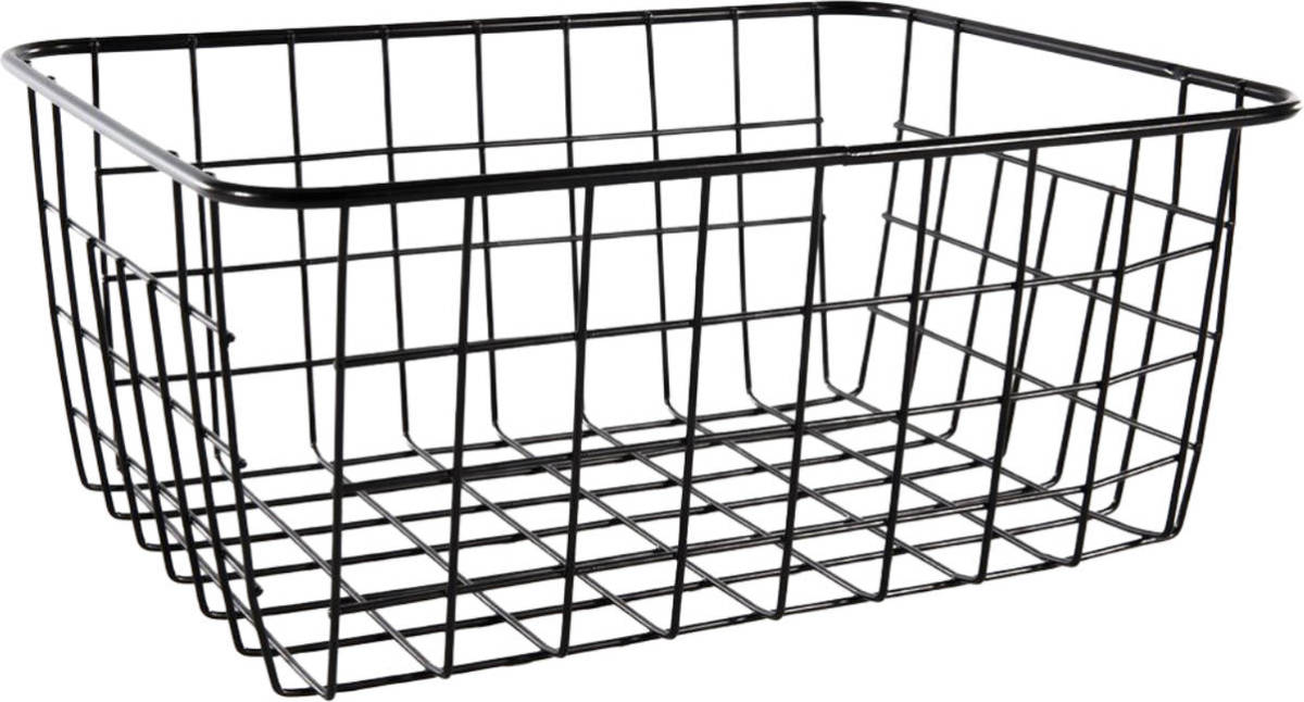Svenska Living Opbergmandje Zwart 24 X 18 Cm