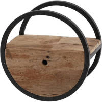 Dimehouse Industriële Wandrek 30 Cm Liv Rond Hardhout