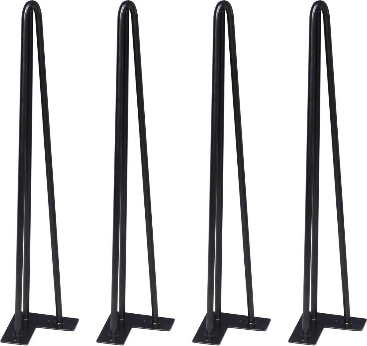 Happy Home Hfu04-sch Tafelpoot Set 4 - Metaal 71 Cm - Zwart