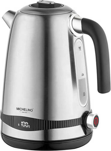 Michelino Waterkoker Met Tempratuurregelaar 1,7l - Rvs - Zilver