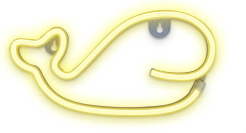 Forever Flne09 - Neon Led Licht Walvis Warm Wit Batterij + Usb