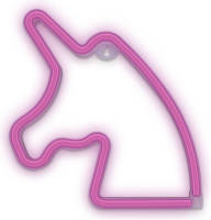 Forever Flne01 - Neon Led Licht Eenhoorn Roze Batterij + Usb
