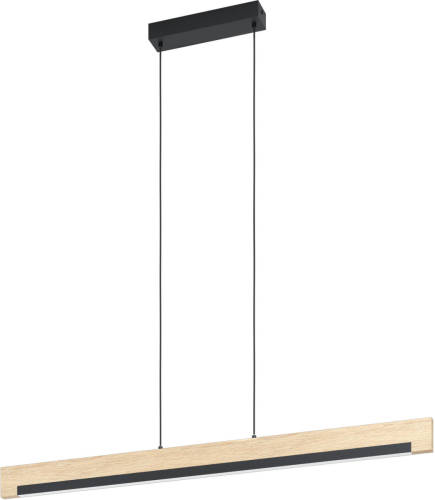 Eglo  Camacho Hanglamp - Led - 110 Cm - Zwart/bruin - Dimbaar