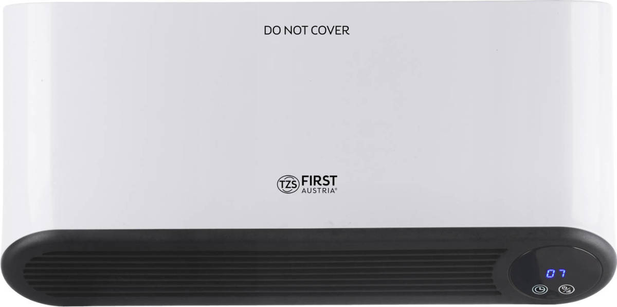 Tzs First Austria 5571-9 Keramische Wandverwarming - Elektrische Kachel Ventilator - Wit
